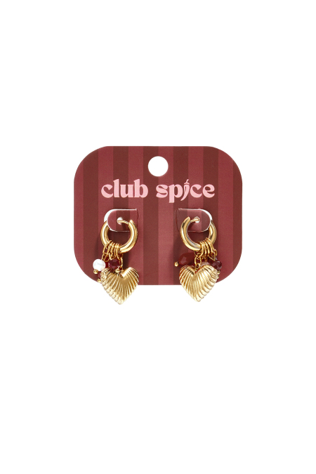 Boucles d'oreilles en perles d'acier inoxydable en forme de cœur, collection Daily Simple, bijoux pour femmes 2