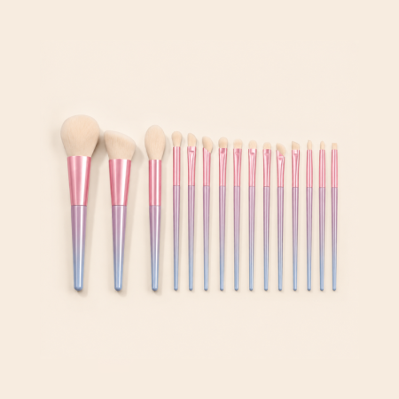 Ensemble de pinceaux de maquillage Simple Series Daily Color Mixed Gradient Color