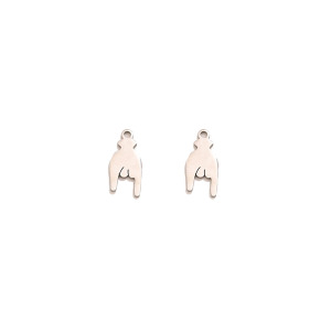 Pendentifs Pour Femmes En Acier Inoxydable Étanche, Couleur Or, Forme Irrégulière, À Faire Soi-Même, Série Simple h5 