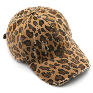 Casquette De Baseball Rétro En Coton À Imprimé Léopard Simple Series h5 Image4