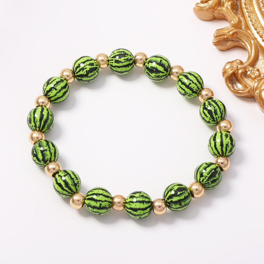 Bracelets De Perles Rétro Simples, De Forme Irrégulière Et De Couleurs Assorties, En Résine, Pour Femmes h5Image3