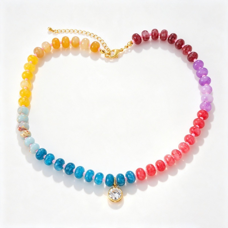 Colliers De Perles Pour Femmes En Pierres Naturelles Et Zircon 