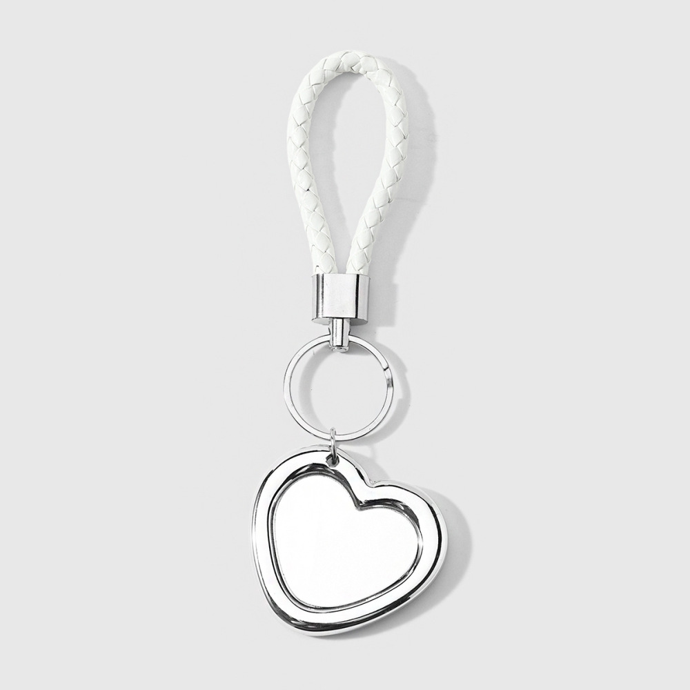 Porte-Clés Acrylique Simple Series Daily Heart, Motif Léopard Uni, Couleur Unie. 