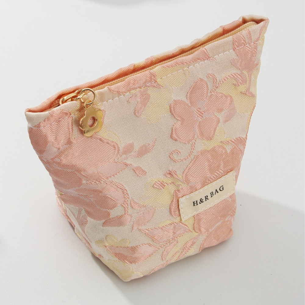 Trousses À Maquillage Pour Femmes En Polyester À Motif Floral Doux, Collection Romantique Image3