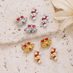 Pendentifs De Noël Pour Femmes, En Acier Inoxydable, Couleur Or, Forme Irrégulière, À Faire Soi-Même, Collection Simple Series h5 Image4