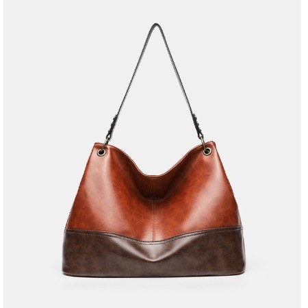 Sacs à bandoulière carrés pour femmes, style patchwork décontracté, couleurs mélangées, en PU de qualité supérieure