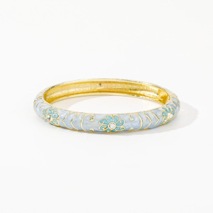 Bracelets Pour Femmes En Alliage Doré À Motif Floral Rétro Et Multicolore, Collection Romantique h5 