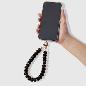 Chaîne De Téléphone En Alliage Avec Perles Unies De Couleur Unie, Série Simple. h5 Image3