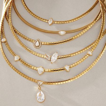 Colliers pendentifs pour femmes en acier inoxydable, couleur or, avec zircon en forme de goutte