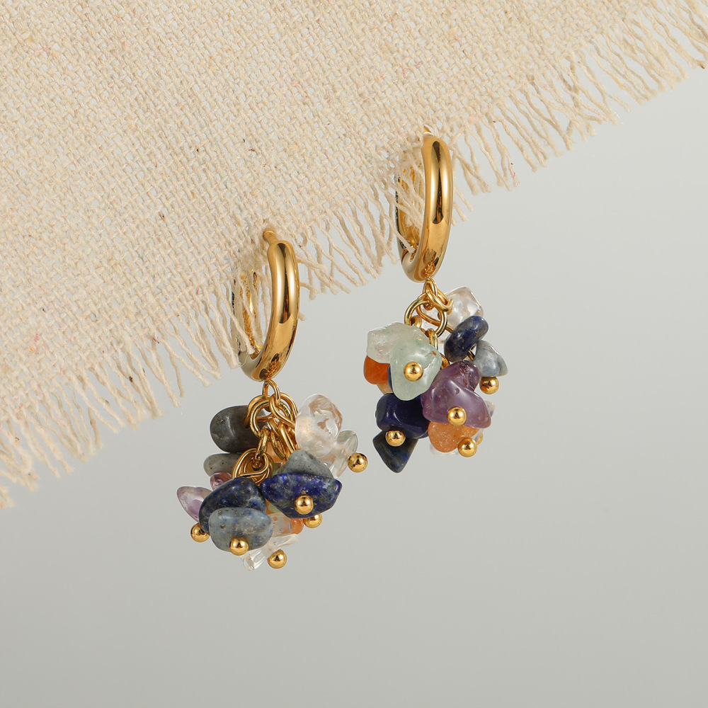 Boucles D'Oreilles Perles Élégantes Et Simples En Acier Inoxydable Imperméable Pour Femmes Image2