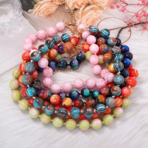 Colliers De Perles Acryliques Dégradées Pour Femmes, Collection Simple Series Sweet Beads h5 Image2