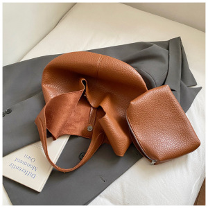 Sacs À Bandoulière Ronds Pour Femmes, Style Minimaliste, Couleur Unie, En Pu h5 Image3