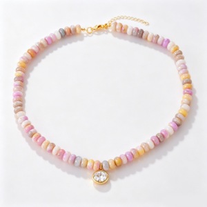Colliers De Perles Pour Femmes, Collection Romantique, Dégradé De Couleurs, Pierres Naturelles h5