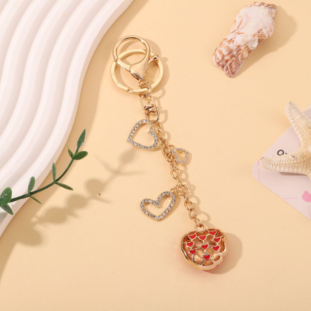 Porte-Clés Simple Series Daily Heart En Alliage Et Strass h5Image3