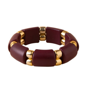 Bracelets Pour Femmes En Acrylique, Forme Irrégulière Rétro, Couleur Dégradée, Collection Simple h5 Image4
