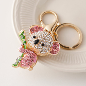 Porte-Clés Luxueux En Alliage De Strass Multicolores, Motif Animal Mignon Et Animaux Mignons. h5 Image4
