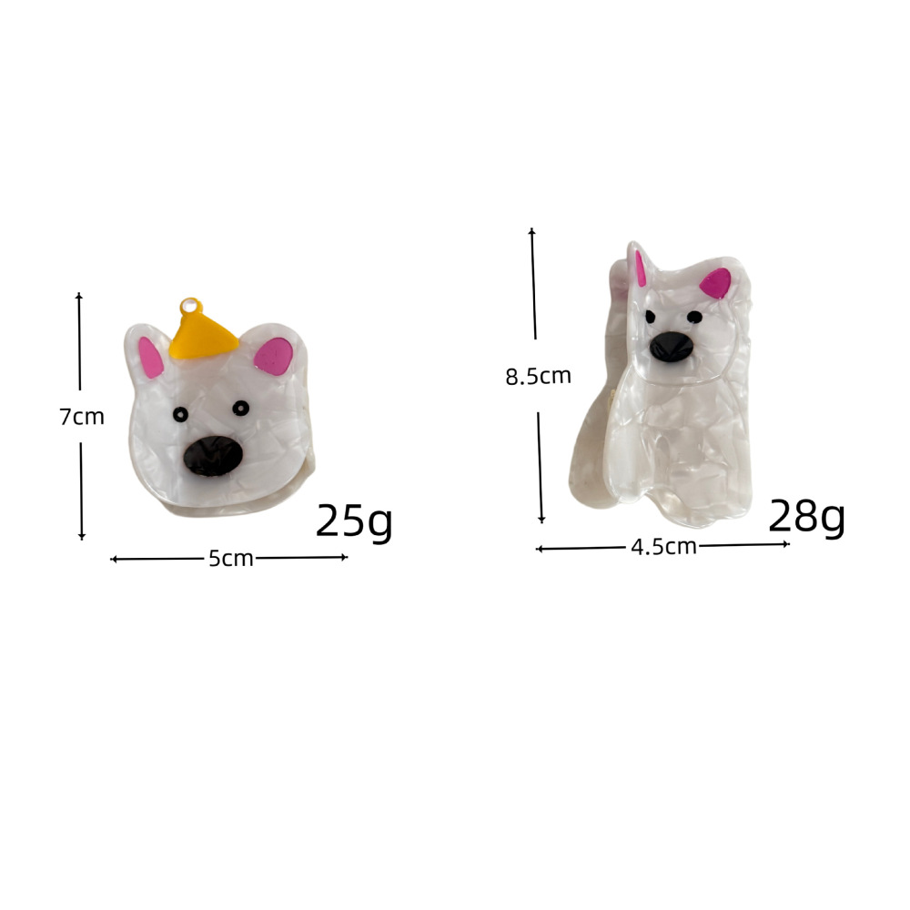 Série Simple, Animaux Mignons De Dessin Animé, Griffes En Acétate Pour Cheveux Image5