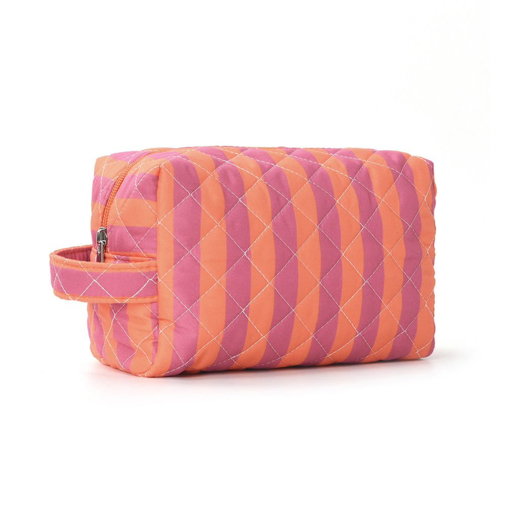 Trousses À Maquillage Simple Series Daily Stripe En Polyester Multicolores 