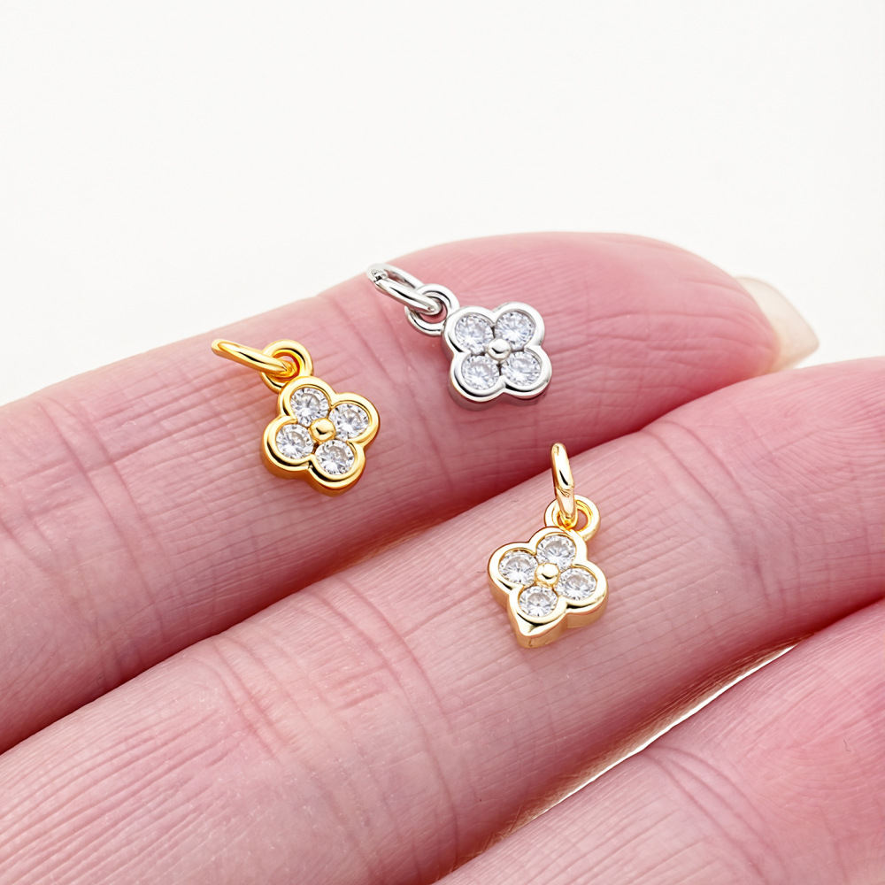 Pendentifs Pour Femmes Simple Series Diy Clover Couleur Cuivre Et Or Image3