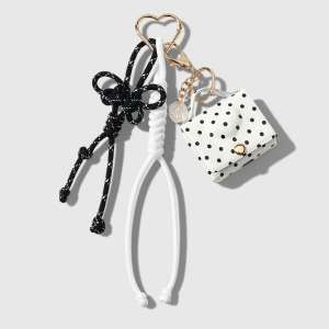 Étui À Écouteurs Simple Series Daily Polka Dots Cherry Woven Alloy Avec Breloques Pour Sac Et Étui À Écouteurs h5