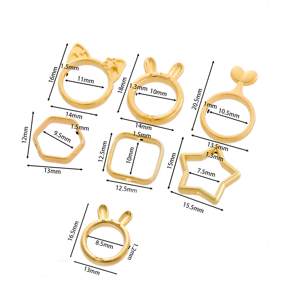 Maillons Et Connecteurs En Alliage Doré De Forme Irrégulière, Série Simple À Faire Soi-Même h5Image5