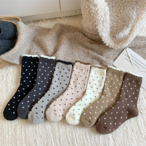 Chaussettes Mi-Mollet À Pois Basiques Et Couleurs Contrastées h5 Image2