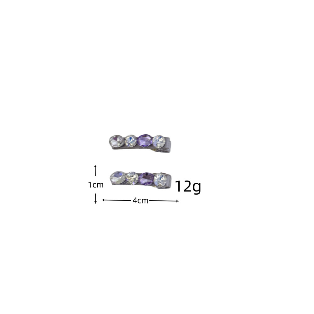 Pinces À Cheveux De Luxe Rétro En Alliage, Forme Géométrique, Couleurs Mélangées, Strass Image4