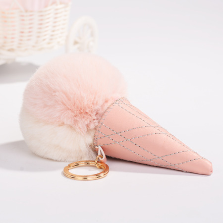 Porte-Clés En Fausse Fourrure Sucrée De La Série Simple 2