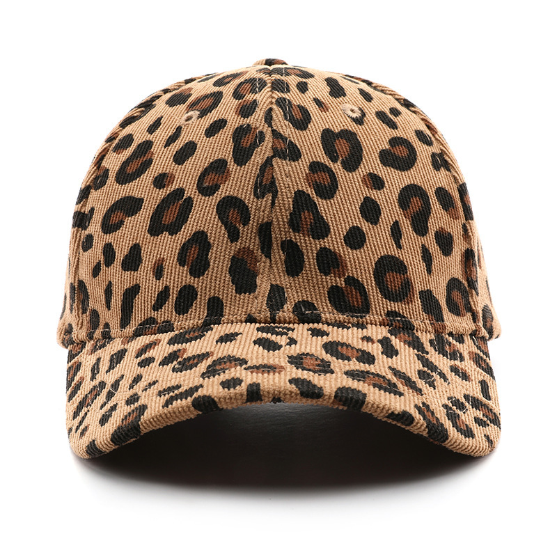 Casquette De Baseball Unisexe En Velours Côtelé Imprimé Léopard Rétro Simple Series Image3