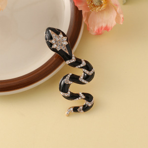 Broches De Luxe Rétro En Alliage Et Strass, Motif Serpent h5 