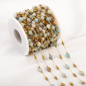 Perles Diy Simples En Acier Inoxydable Imperméable Couleur Or h5 