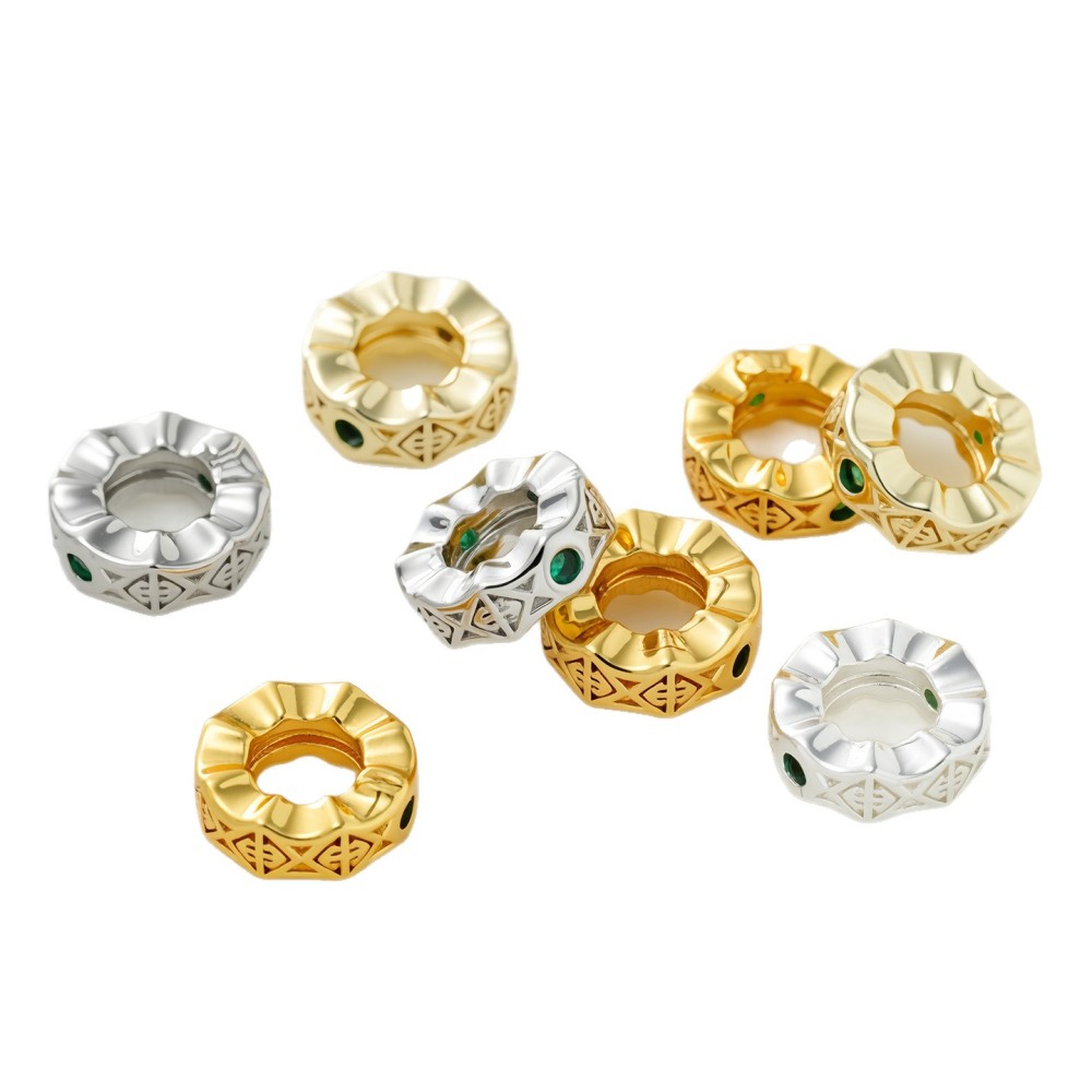 Perles D'Espacement Rondes Couleur Cuivre Et Or, Série Simple À Faire Soi-Même Image4