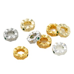 Perles D'Espacement Rondes Couleur Cuivre Et Or, Série Simple À Faire Soi-Même h5 Image4
