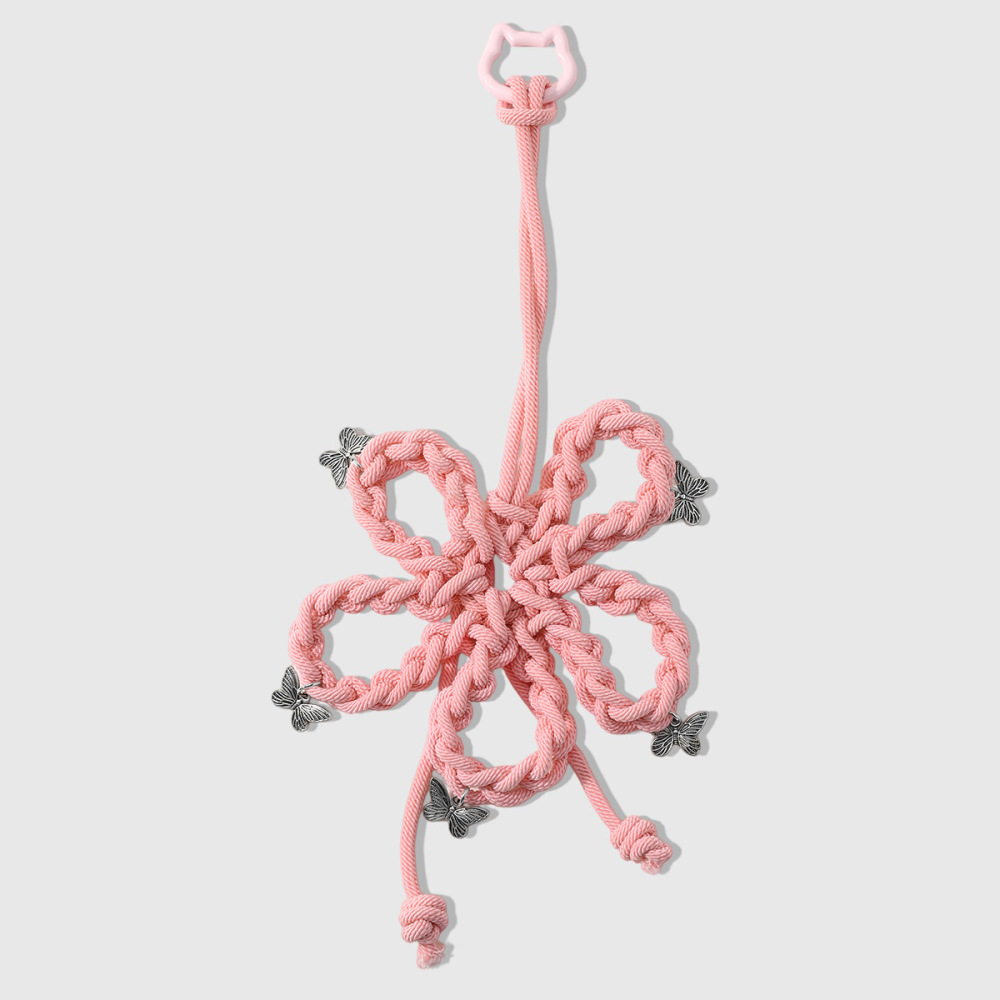 Breloques De Sac En Alliage Tissé, Couleur Unie, Série Simple Daily Flower