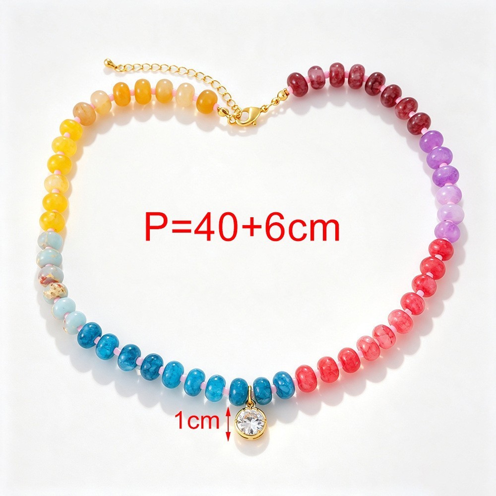 Colliers De Perles Pour Femmes En Pierres Naturelles Et Zircon Image3