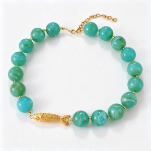 Colliers De Perles Rétro En Forme De Cœur, Dégradé De Couleurs, En Acier Inoxydable, Étanches, Couleur Or, Pour Femmes h5