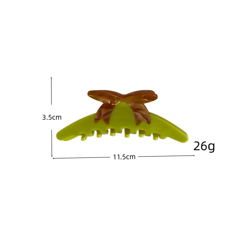 Pinces À Cheveux En Acrylique À Nœud Papillon Rétro, Imprimé Léopard, Couleurs Mélangées, Série Simple Image5