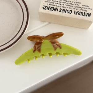 Pinces À Cheveux En Acrylique À Nœud Papillon Rétro, Imprimé Léopard, Couleurs Mélangées, Série Simple h5 