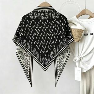 Écharpes Triangulaires En Polyester À Motif Cachemire Tissé Décontracté De La Série Ethnique h5 Image4