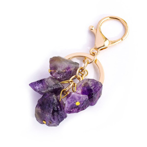 Porte-Clés En Cristal Naturel En Forme De Cœur, Style Simple Et Irrégulier, Collection Daily. h5 Image4