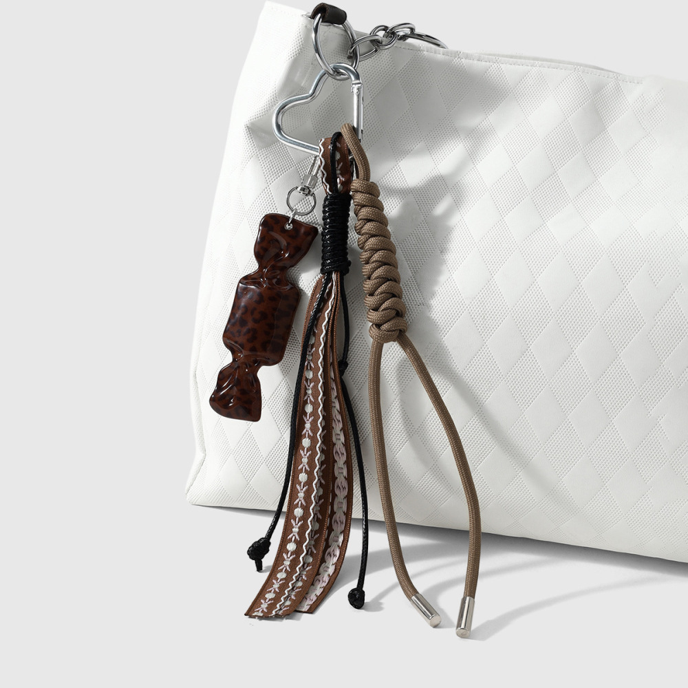 Porte-Clés De Sac En Alliage Tissé À Imprimé Léopard, Collection Quotidienne Simple Series Image4