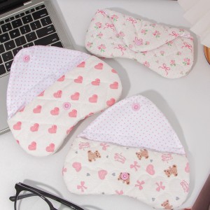 Pochette À Lunettes Pour Femme En Polyester Avec Nœud Papillon Fleuri, Collection Romantique h5 Image3