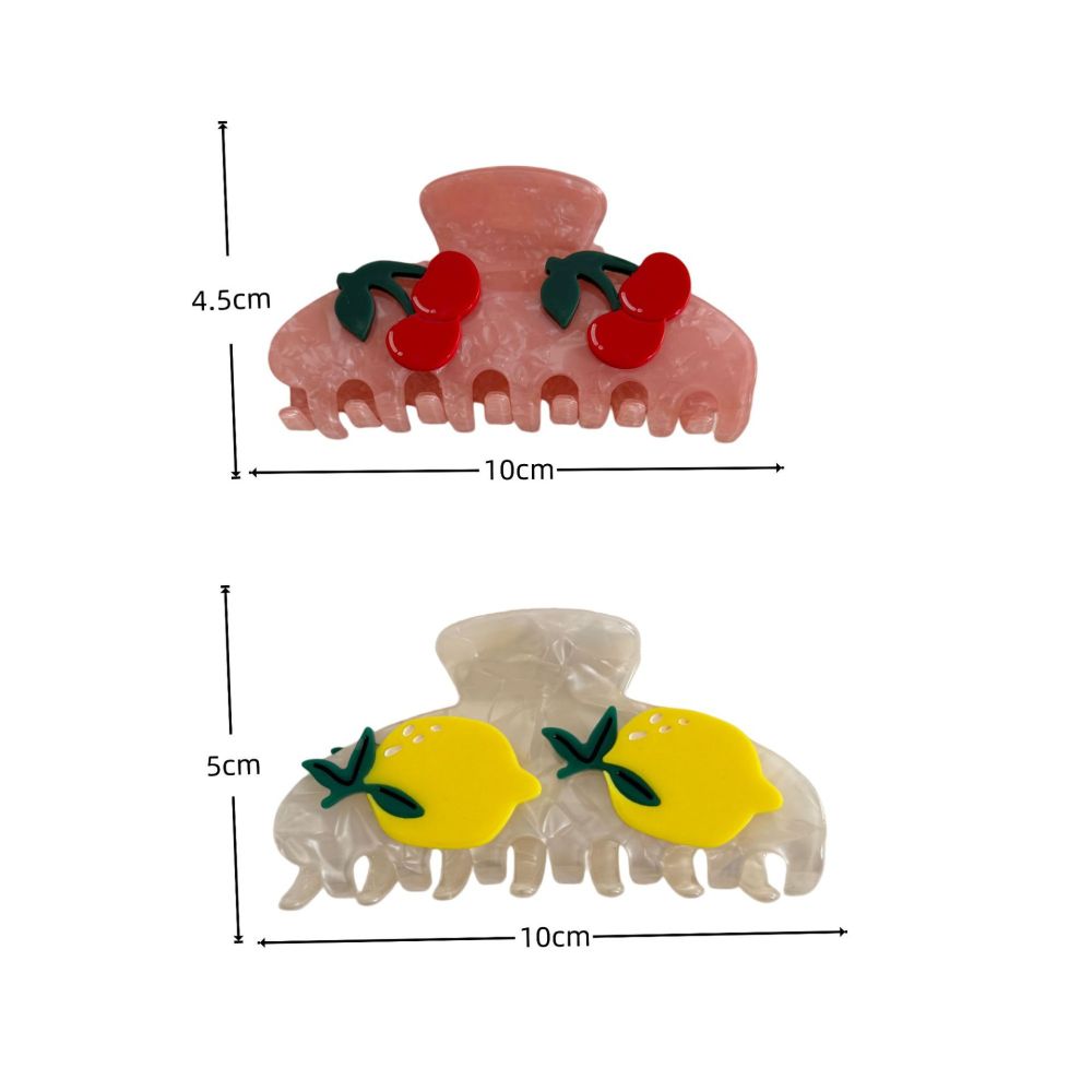 Simple Series Daily Fruit Cherry Acetate Hair Claws Image5