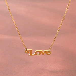 Colliers Pendentifs Pour Femmes En Acier Inoxydable, Couleur Or, En Forme De Lettre h5 Image4
