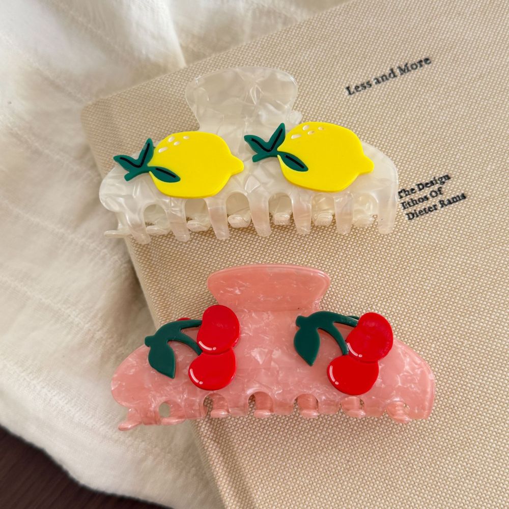 Simple Series Daily Fruit Cherry Acetate Hair Claws Image2