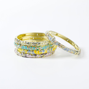 Bracelets Pour Femmes En Alliage Doré, Motif Papillon Multicolore, Style Rétro, Collection Romantique h5 Image2