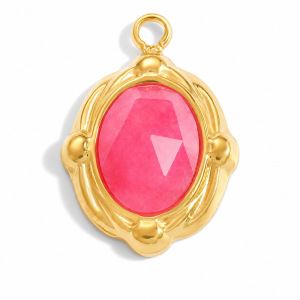 Pendentifs Femme Classiques En Forme De Goutte Rectangulaire, Pierres Naturelles Couleur Or, À Faire Soi-Même h5 Image4