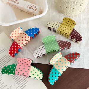 Pinces À Cheveux En Pvc À Pois Multicolores De La Série Simple Daily h5 Image3