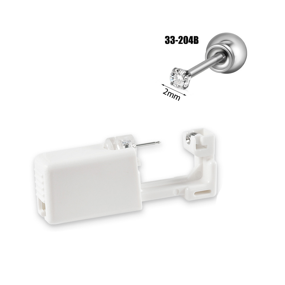 Kit D'Outils De Piercing Jetables Avec Boucles D'Oreilles De Piercing En Acier Inoxydable 