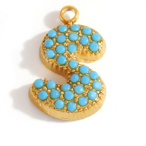 Pendentifs Femme Simple Series Diy En Acier Inoxydable Étanche Couleur Or h5 Image4